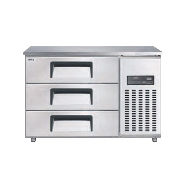 그랜드우성 간냉식 높은서랍식테이블냉장고(폭700) 4자 1200 올스텐 디지털 GWFM-120HDT