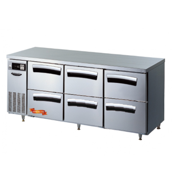 라셀르 우유서랍 냉장테이블 1800 올서랍6 LT-1834R-DDD
