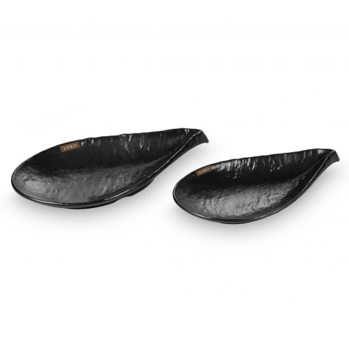 자연석 블랙 물방울접시