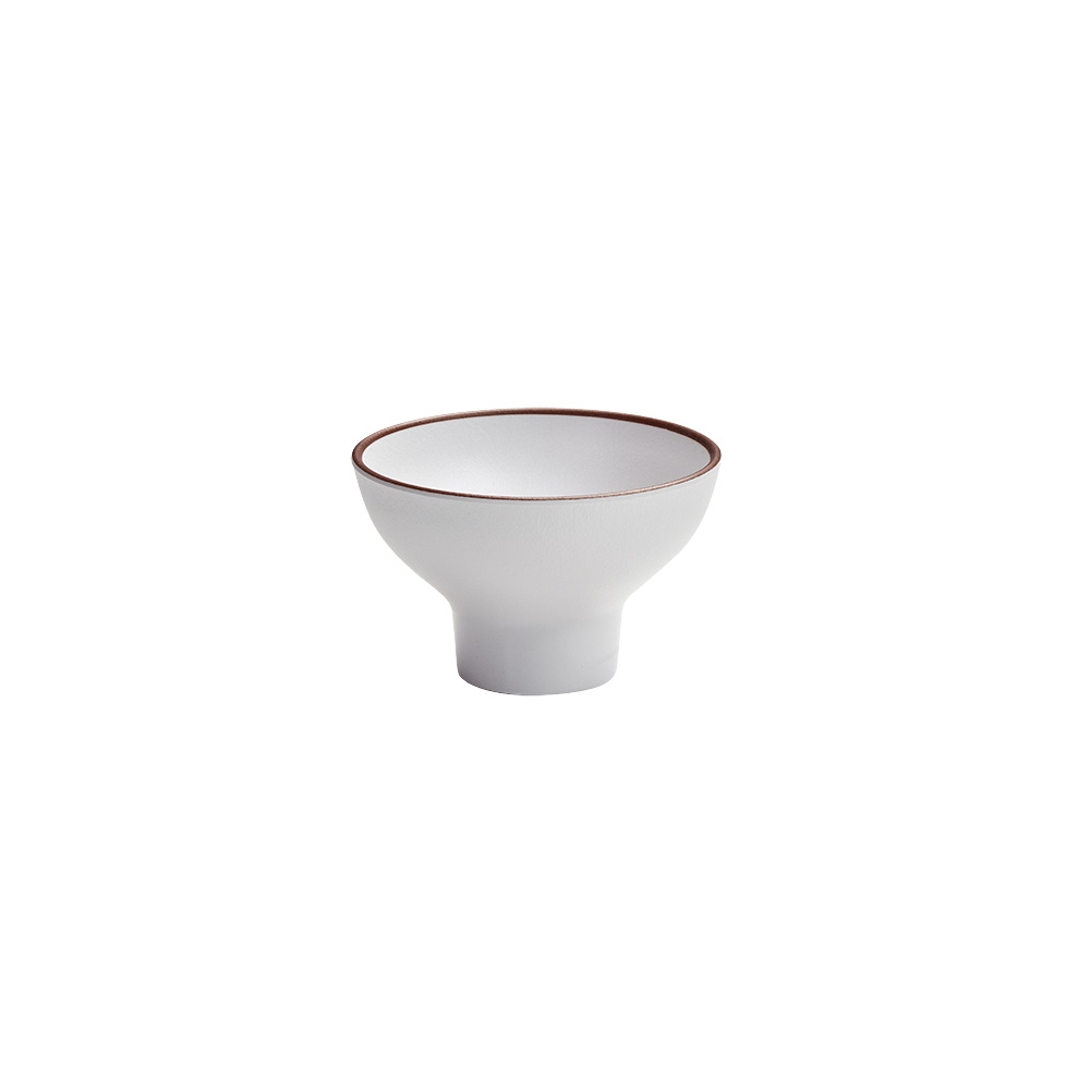 궁 화이트 굽 공기 10.6cm
