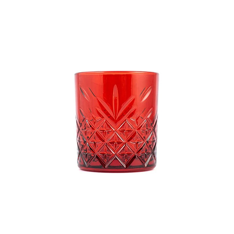 파사바체 글라스 타임리스 언더락잔(레드) 345ml 4개세트