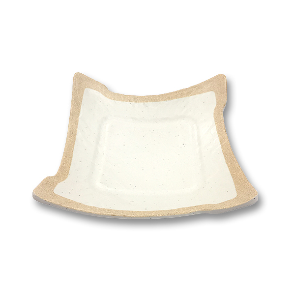 앤틱조선백자 돌무늬날개정사각접시 멜라민그릇 식당용 업소용