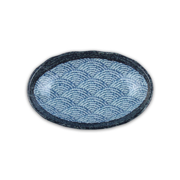 DOLSAN 돌산멜라민 파도 타원스끼다시 접시 대