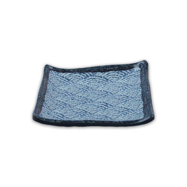 DOLSAN 돌산멜라민 파도 정사각 앞접시