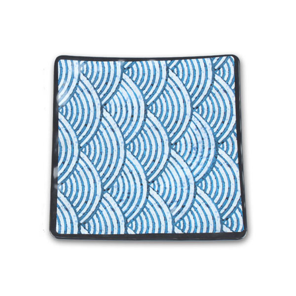 DOLSAN 돌산멜라민 파도 딤플정사각접시 4호