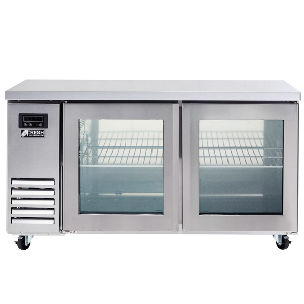 프레쉬 테이블냉장고 1500 글라스도어 간냉식 올스텐 디지털 FT-1500RG